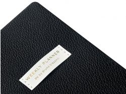 Еженедельник недатированный А6 "Black" с нашивкой, черный