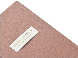 Еженедельник недатированный А6 "Morandi. Пыльная роза" с нашивкой, пыльно-розовый