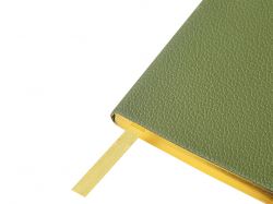 Еженедельник недатированный А6 "Verde" с нашивкой, зеленый