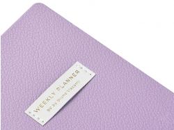 Еженедельник недатированный А6 "Zefir"с нашивкой, сиреневый