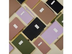 Еженедельник недатированный А6 "Total beige" с нашивкой, бежевый