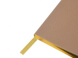 Еженедельник недатированный А6 "Total beige" с нашивкой, бежевый