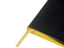 Ежедневник недатированный А5 "Black" с нашивкой, черный