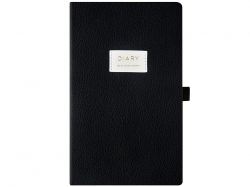 Ежедневник недатированный А5 "Black" с нашивкой, черный