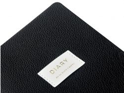 Ежедневник недатированный А5 "Black" с нашивкой, черный