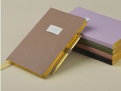 Ежедневник недатированный А5 "Verde" с нашивкой, зеленый