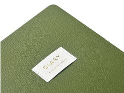 Ежедневник недатированный А5 "Verde" с нашивкой, зеленый