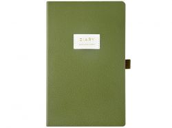 Ежедневник недатированный А5 "Verde" с нашивкой, зеленый