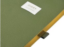 Ежедневник недатированный А5 "Verde" с нашивкой, зеленый