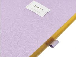 Ежедневник недатированный А5 "Zefir" с нашивкой, сиреневый