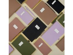 Ежедневник недатированный А5 "Total beige" с нашивкой, бежевый