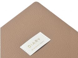 Ежедневник недатированный А5 "Total beige" с нашивкой, бежевый