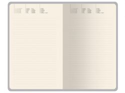 Ежедневник недатированный А5 "Total beige" с нашивкой, бежевый