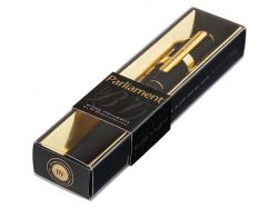 Ручка пластиковая шариковая "Parliament", 0,7 мм, синие чернила, черный/золотистый