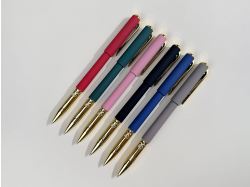 Ручка пластиковая шариковая "Parliament", 0,7 мм, синие чернила, серый/золотистый