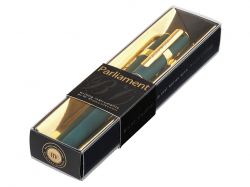 Ручка пластиковая шариковая "Parliament", 0,7 мм, синие чернила, зеленый/золотистый