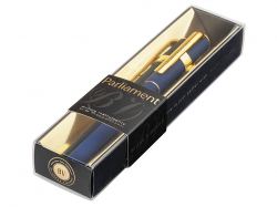 Ручка пластиковая шариковая "Parliament", 0,7 мм, синие чернила, темно-синий/золотистый