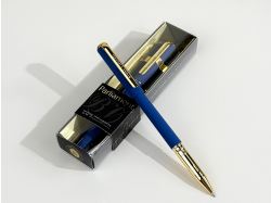 Ручка пластиковая шариковая "Parliament", 0,7 мм, синие чернила, темно-синий/золотистый
