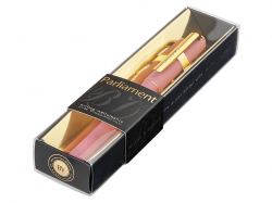 Ручка пластиковая шариковая "Parliament", 0,7 мм, синие чернила, розовый/золотистый