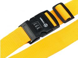 Ремень для чемодана Torber, желтый, 182 х 5 см