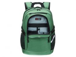Рюкзак TORBER МЕГАПОЛИС с отделением для ноутбука 16", зеленый, полиэстер, 47 х 34 x 28 см