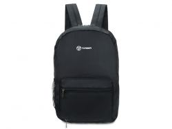 Рюкзак складной TORBER, черный, полиэстер, 49x33x12 см