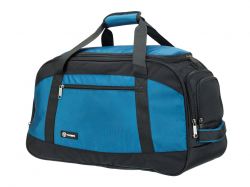 Сумка спортивная TORBER, синий/черный, полиэстер, 52 х 25 х 30 см
