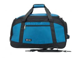 Сумка спортивная TORBER, синий/черный, полиэстер, 52 х 25 х 30 см