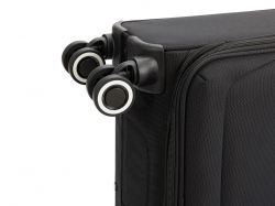 Чемодан TORBER НЕРО, чёрный, переработанный ПЭТ, 40 х 20 х 55 см, 37 л