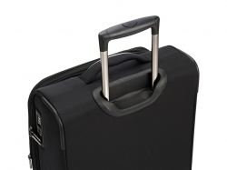 Чемодан TORBER НЕРО, чёрный, переработанный ПЭТ, 40 х 20 х 55 см, 37 л