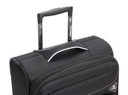 Чемодан TORBER НЕРО, чёрный, переработанный ПЭТ, 40 х 20 х 55 см, 37 л