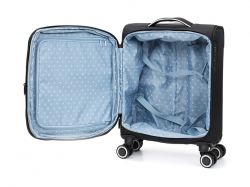 Чемодан TORBER НЕРО, чёрный, переработанный ПЭТ, 40 х 20 х 55 см, 37 л