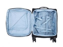 Чемодан TORBER НЕРО, чёрный, переработанный ПЭТ, 40 х 20 х 55 см, 37 л