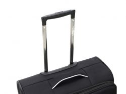 Чемодан TORBER НЕРО, чёрный, переработанный ПЭТ, 44 х 25 х 67 см, 63 л