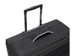 Чемодан TORBER НЕРО, чёрный, переработанный ПЭТ, 48 х 28 х 79 см, 90 л