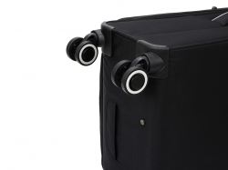 Чемодан TORBER НЕРО, чёрный, переработанный ПЭТ, 48 х 28 х 79 см, 90 л