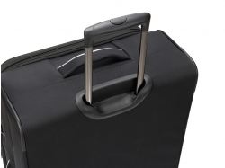 Чемодан TORBER НЕРО, чёрный, переработанный ПЭТ, 48 х 28 х 79 см, 90 л