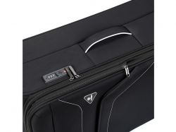 Чемодан TORBER НЕРО, чёрный, переработанный ПЭТ, 48 х 28 х 79 см, 90 л