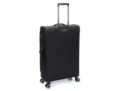 Чемодан TORBER НЕРО, чёрный, переработанный ПЭТ, 48 х 28 х 79 см, 90 л