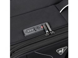 Чемодан TORBER НЕРО, чёрный, переработанный ПЭТ, 48 х 28 х 79 см, 90 л