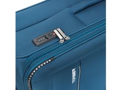Чемодан TORBER ВИВИ, синий, полиэстер, 48 х 28 х 78 см, 89 л