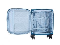 Чемодан TORBER ВИВИ, синий, полиэстер, 39 х 20 х 54 см, 36 л