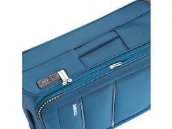 Чемодан TORBER ВИВИ, синий, полиэстер, 44 х 25 х 67 см, 63 л