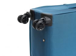 Чемодан TORBER ВИВИ, синий, полиэстер, 44 х 25 х 67 см, 63 л