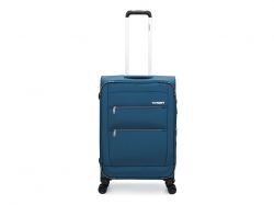 Чемодан TORBER ВИВИ, синий, полиэстер, 44 х 25 х 67 см, 63 л