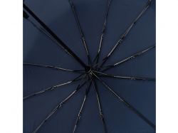 Зонт складной мужской TORBER, автомат, 3 сложения, синий, каркас сталь/файбергласс, эпонж, пластиковая ручка, диаметр 103 см