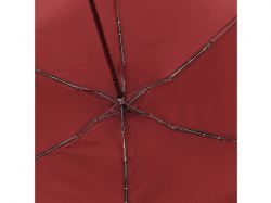 Зонт складной женский TORBER, механика, 5 сложений, красный, каркас алюминий, эпонж, пластиковая ручка, диаметр 91 см