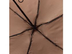 Зонт складной женский TORBER, механика, 5 сложений, коричневый, каркас алюминий, эпонж, пластиковая ручка, диаметр 91 см