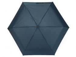 Зонт складной женский TORBER, механика, 5 сложений, синий, каркас алюминий, эпонж, пластиковая ручка, диаметр 91 см