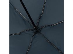 Зонт складной женский TORBER, механика, 5 сложений, синий, каркас алюминий, эпонж, пластиковая ручка, диаметр 91 см